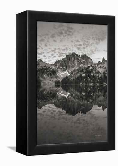 Baron Lake Monte Verita Peak Sawtooh Mountains I BW-Alan Majchrowicz-Framed Premier Image Canvas