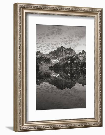 Baron Lake Monte Verita Peak Sawtooh Mountains I BW-Alan Majchrowicz-Framed Photographic Print