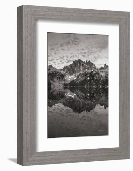 Baron Lake Monte Verita Peak Sawtooh Mountains I BW-Alan Majchrowicz-Framed Photographic Print