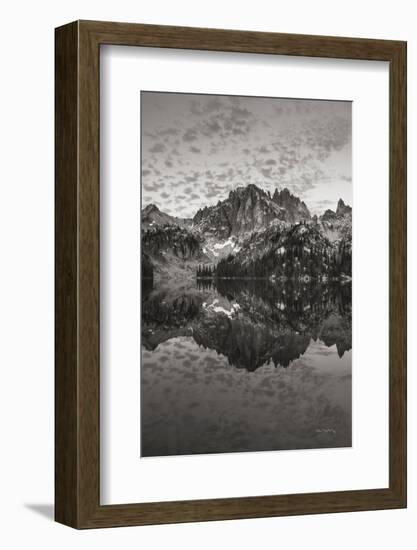 Baron Lake Monte Verita Peak Sawtooh Mountains I BW-Alan Majchrowicz-Framed Photographic Print