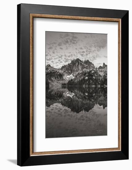 Baron Lake Monte Verita Peak Sawtooh Mountains I BW-Alan Majchrowicz-Framed Photographic Print