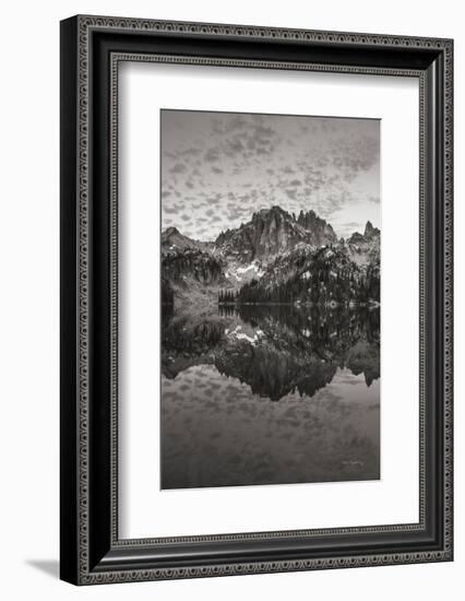 Baron Lake Monte Verita Peak Sawtooh Mountains I BW-Alan Majchrowicz-Framed Photographic Print
