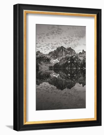 Baron Lake Monte Verita Peak Sawtooh Mountains I BW-Alan Majchrowicz-Framed Photographic Print