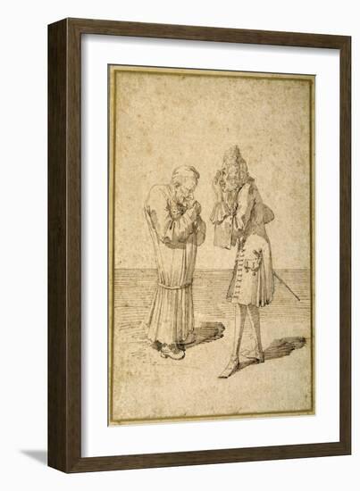 Baron Philip Von Stosch Showing an Antique Gem to Sabbatini-Pier Leone Ghezzi-Framed Giclee Print