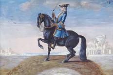 No. 20 a Dapple Grey Horse of the Spanish Riding School Performing the 'Volte' Dressage Step-Baron Reis d' Eisenberg-Framed Giclee Print