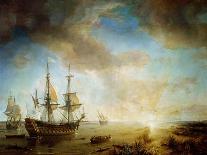 Naval Battle in Chesapeake Bay, 3rd September 1781, 1848-Baron Theodore Gudin-Giclee Print