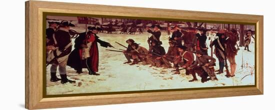 Baron Von Steuben Drilling American Recruits at Valley Forge in 1778, 1911-Edwin Austin Abbey-Framed Premier Image Canvas