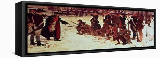 Baron Von Steuben Drilling American Recruits at Valley Forge in 1778, 1911-Edwin Austin Abbey-Framed Premier Image Canvas