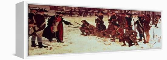 Baron Von Steuben Drilling American Recruits at Valley Forge in 1778, 1911-Edwin Austin Abbey-Framed Premier Image Canvas