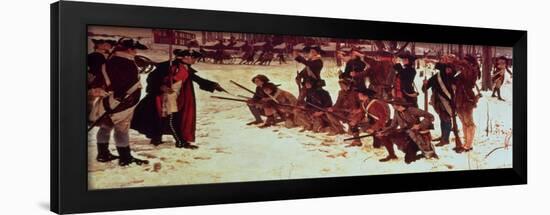 Baron Von Steuben Drilling American Recruits at Valley Forge in 1778, 1911-Edwin Austin Abbey-Framed Giclee Print