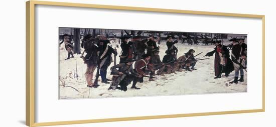 Baron Von Steuben Drilling Troops at Valley Forge-Edwin Austin Abbey-Framed Giclee Print