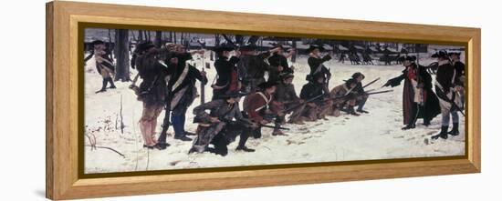 Baron Von Steuben Drilling Troops at Valley Forge-Edwin Austin Abbey-Framed Premier Image Canvas