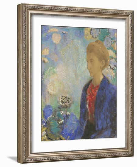 Baronne de Domecy, c.1900-Odilon Redon-Framed Giclee Print