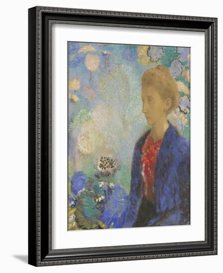 Baronne de Domecy, c.1900-Odilon Redon-Framed Giclee Print