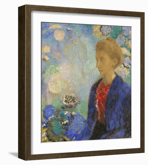 Baronne de Domecy-Odilon Redon-Framed Art Print