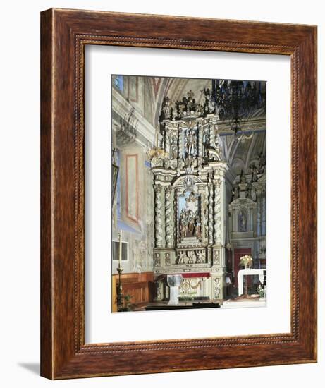 Baroque Altar, Saint Victor's Parish Church, Challand Saint Victor, Italy-null-Framed Giclee Print