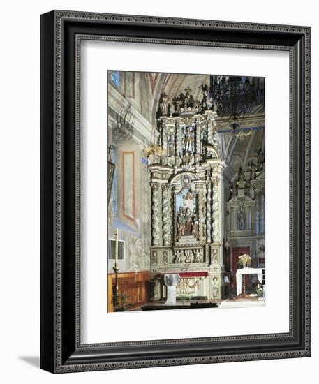 Baroque Altar, Saint Victor's Parish Church, Challand Saint Victor, Italy-null-Framed Giclee Print