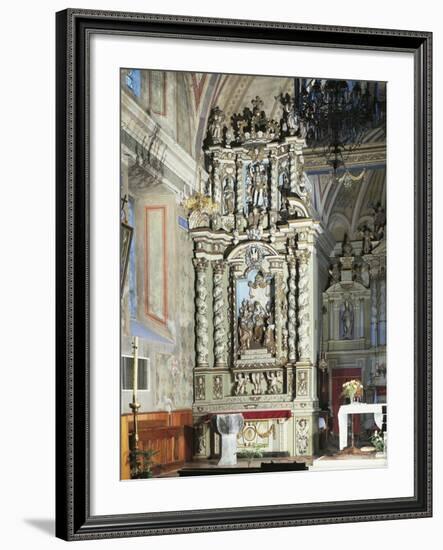 Baroque Altar, Saint Victor's Parish Church, Challand Saint Victor, Italy-null-Framed Giclee Print