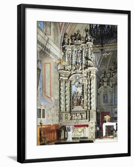 Baroque Altar, Saint Victor's Parish Church, Challand Saint Victor, Italy-null-Framed Giclee Print