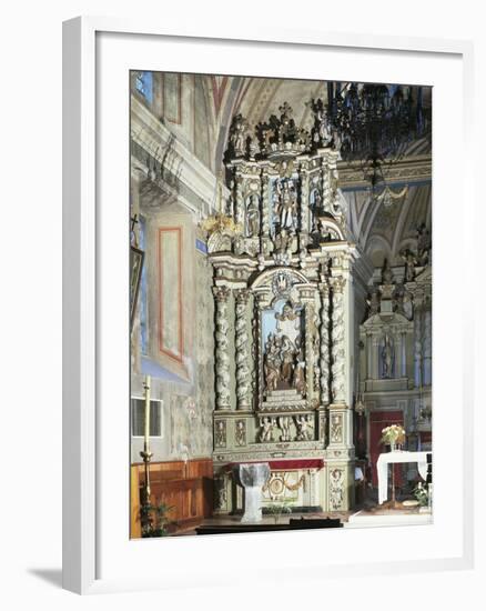 Baroque Altar, Saint Victor's Parish Church, Challand Saint Victor, Italy-null-Framed Giclee Print