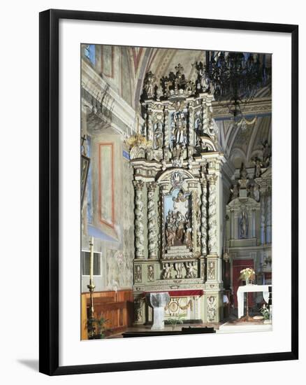 Baroque Altar, Saint Victor's Parish Church, Challand Saint Victor, Italy-null-Framed Giclee Print