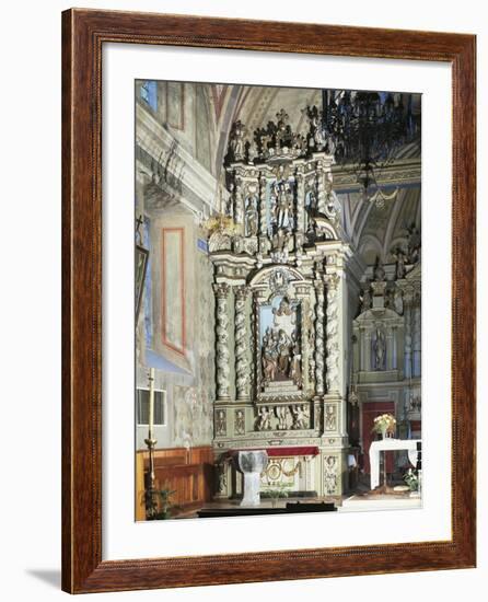 Baroque Altar, Saint Victor's Parish Church, Challand Saint Victor, Italy-null-Framed Giclee Print