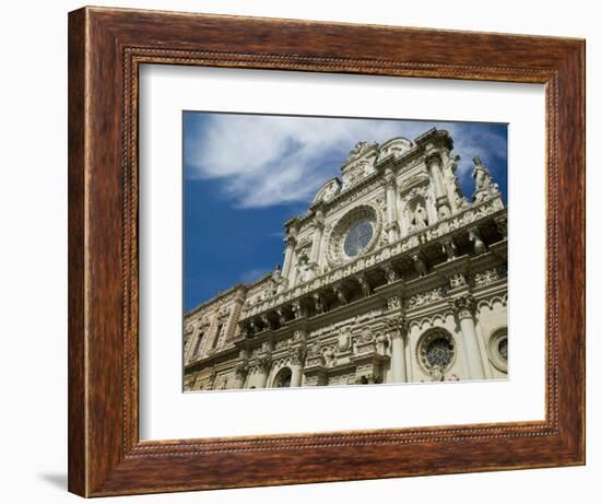 Baroque Architecture, 17th Century Santa Croce Church, Lecce, Puglia, Italy-Walter Bibikow-Framed Photographic Print