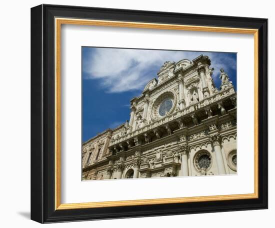 Baroque Architecture, 17th Century Santa Croce Church, Lecce, Puglia, Italy-Walter Bibikow-Framed Photographic Print