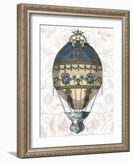 Baroque Balloon Blue and Cream-Fab Funky-Framed Art Print