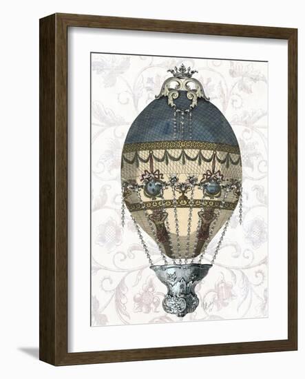 Baroque Balloon Blue and Cream-Fab Funky-Framed Art Print