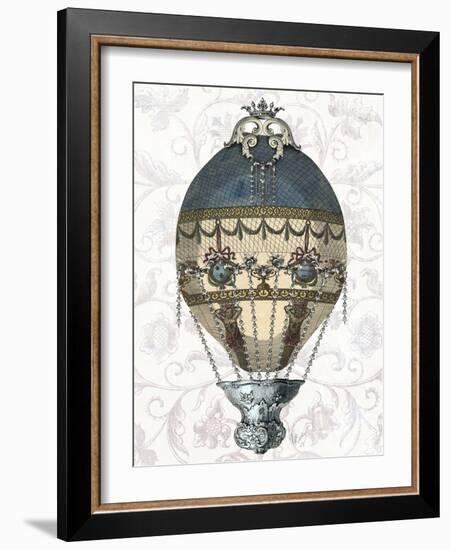 Baroque Balloon Blue and Cream-Fab Funky-Framed Art Print