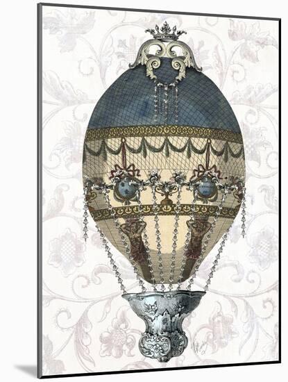 Baroque Balloon Blue and Cream-Fab Funky-Mounted Art Print