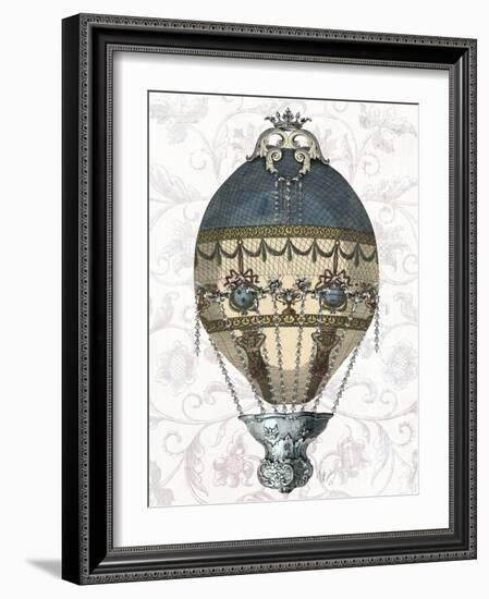 Baroque Balloon Blue and Cream-Fab Funky-Framed Art Print