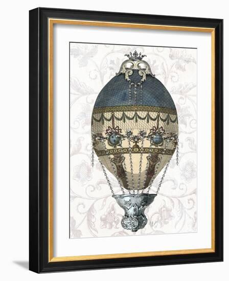 Baroque Balloon Blue and Cream-Fab Funky-Framed Art Print