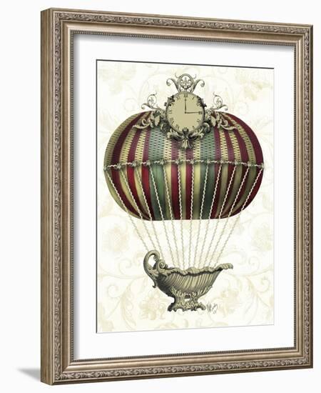 Baroque Balloon with Clock-Fab Funky-Framed Art Print