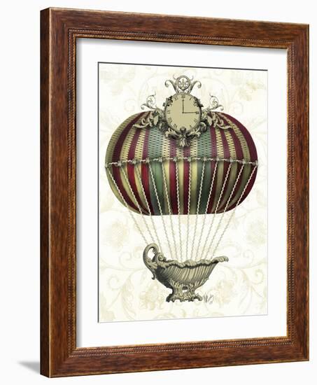Baroque Balloon with Clock-Fab Funky-Framed Art Print