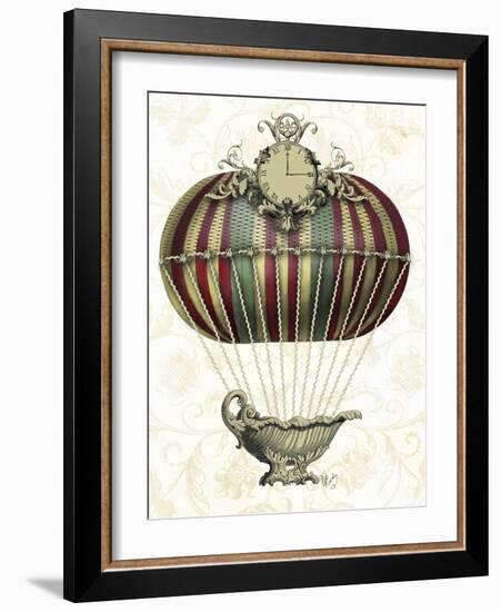 Baroque Balloon with Clock-Fab Funky-Framed Art Print