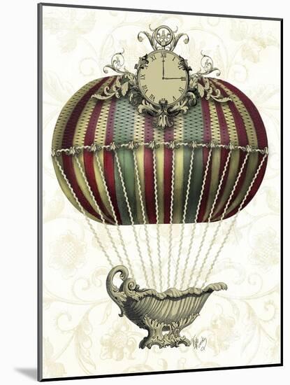 Baroque Balloon with Clock-Fab Funky-Mounted Art Print