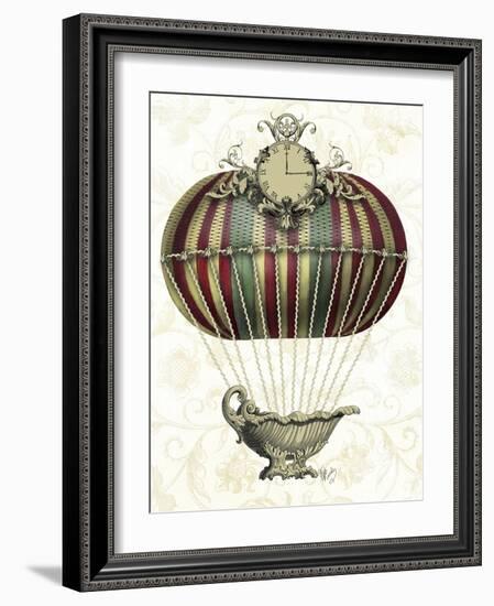 Baroque Balloon with Clock-Fab Funky-Framed Art Print