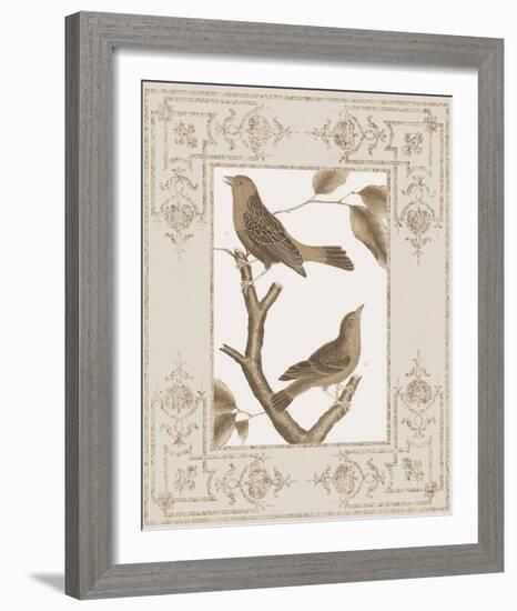 Baroque Birds I-Maria Mendez-Framed Giclee Print