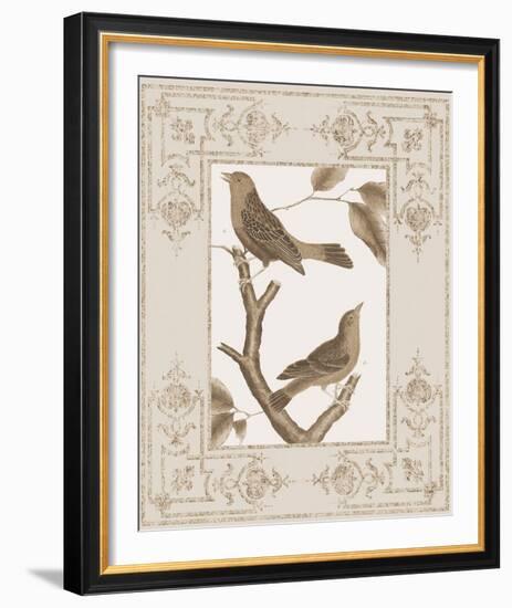 Baroque Birds I-Maria Mendez-Framed Giclee Print