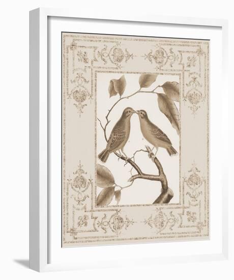 Baroque Birds II-Maria Mendez-Framed Giclee Print