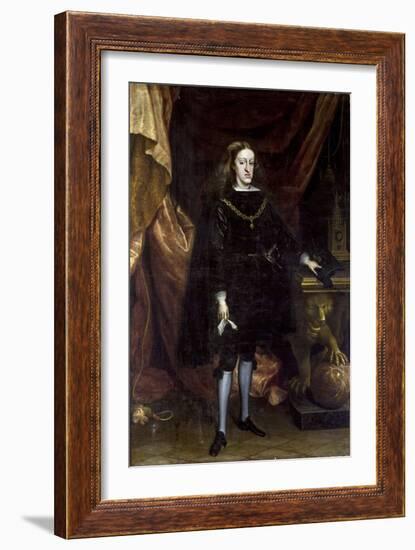 Baroque : Charles II D'espagne, Dit L'ensorcele - Portrait of Charles II of Spain Par Carreno De Mi-Don Juan Carreno de Miranda-Framed Giclee Print