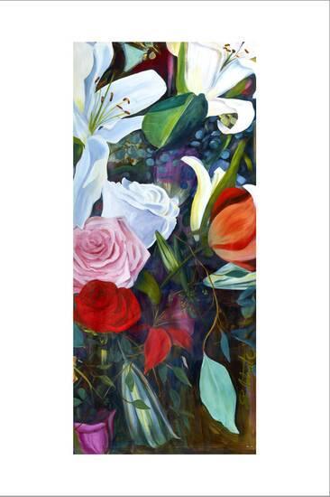 baroque flower triptych iii