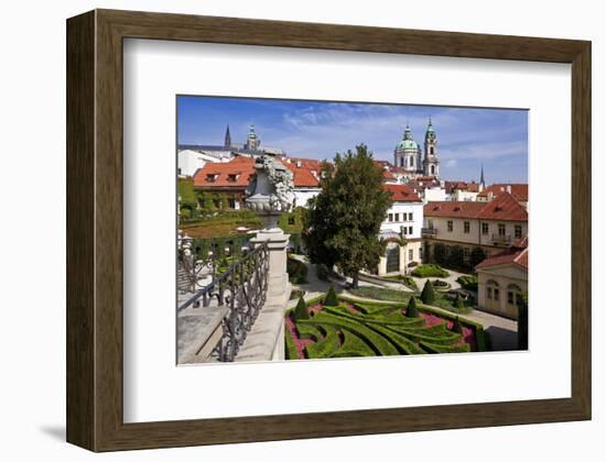 Baroque Garden of Vrtba Palace at Prague Lesser Town, Central Bohemia, Czech Republic-null-Framed Art Print