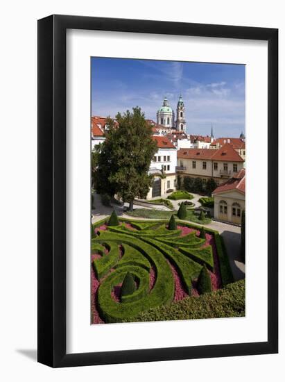 Baroque Garden of Vrtba Palace at Prague Lesser Town, Central Bohemia, Czech Republic-null-Framed Art Print