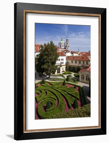 Baroque Garden of Vrtba Palace at Prague Lesser Town, Central Bohemia, Czech Republic-null-Framed Art Print