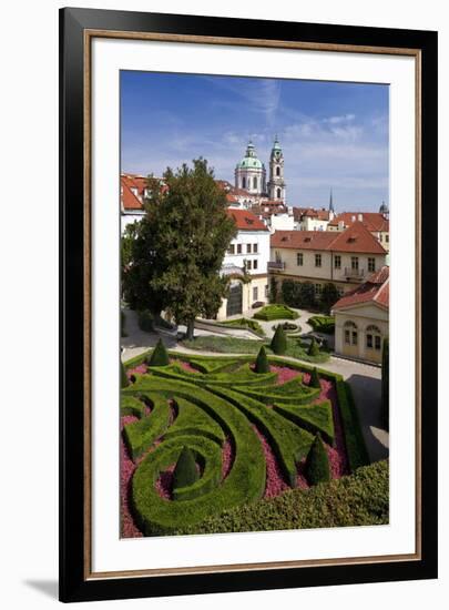 Baroque Garden of Vrtba Palace at Prague Lesser Town, Central Bohemia, Czech Republic-null-Framed Art Print