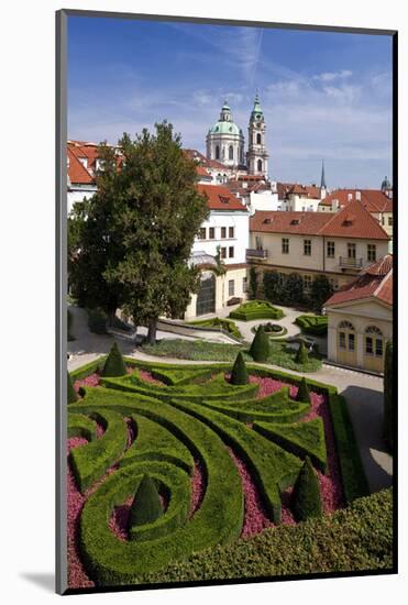 Baroque Garden of Vrtba Palace at Prague Lesser Town, Central Bohemia, Czech Republic-null-Mounted Art Print