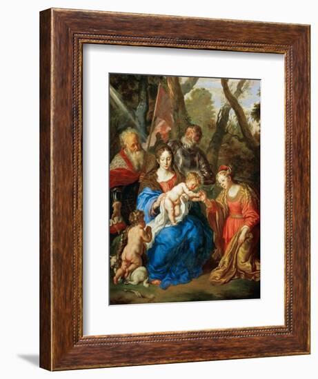 Baroque : Le Mariage Mystique De Sainte Catherine Avec Saint Leopold Et Saint Guillaume - the Mysti-Joachim Von Sandrart-Framed Giclee Print